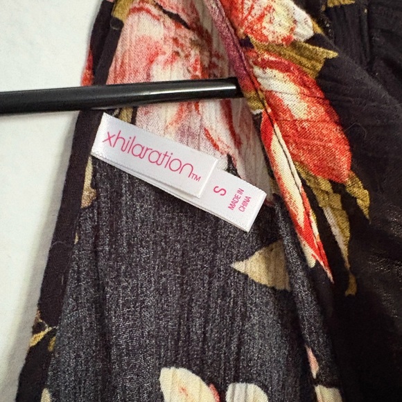 Xhilaration Black Floral Romper for Women Size Small - Picture 2 of 3